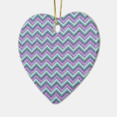 Aquamarin und Amethyst ZigZag Keramik Ornament (Links)