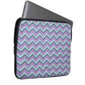 Aquamarin und Amethyst ZigZag Laptopschutzhülle (Vorne Rechts)