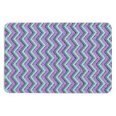 Aquamarin und Amethyst ZigZag Magnet (Horizontal)