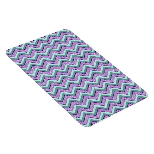 Aquamarin und Amethyst ZigZag Magnet (Rechte Seite)