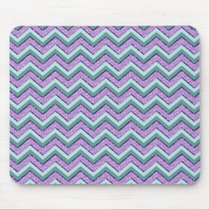 Aquamarin und Amethyst ZigZag Mousepad