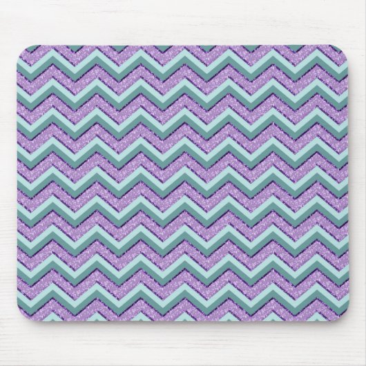 Aquamarin und Amethyst ZigZag Mousepad (Vorne)