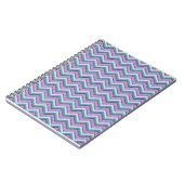 Aquamarin und Amethyst ZigZag Notizblock (Linke Seite)