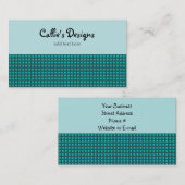 Aquamarin und Aqua Tiny Karo Muster Visitenkarte (Vorne/Hinten)