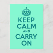 Aquamarin und Aquamarine Ruhe bewahren und weiter Postkarte (Vorderseite)