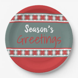 Aquamarin und Barrot Pappteller