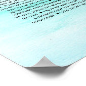 aquamarin und blau Aquarell 40 Gründe, warum wir S Poster (Ecke)