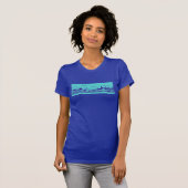 Aquamarin und Blue Comic Style Chicago Women's T - T-Shirt (Vorne ganz)