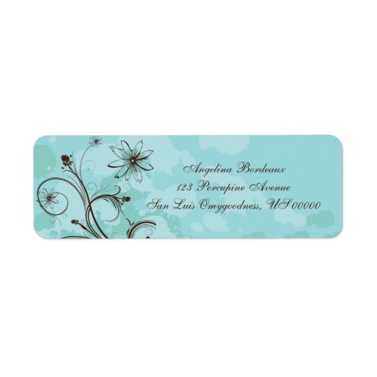 Aquamarin und braun Abstrakt (Vorne)