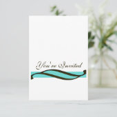 Aquamarin und braun einladung (Stehend Vorderseite)