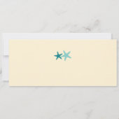 Aquamarin und Buttercreme Nicaragua Boarding Pass Einladung (Rückseite)