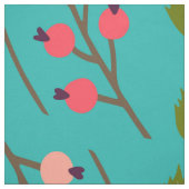 Aquamarin und Coral Berry Pattern Stoff (Muster)