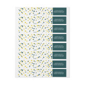 Aquamarin- und gelbe Konfetti-Dots Moderne (Bogen)