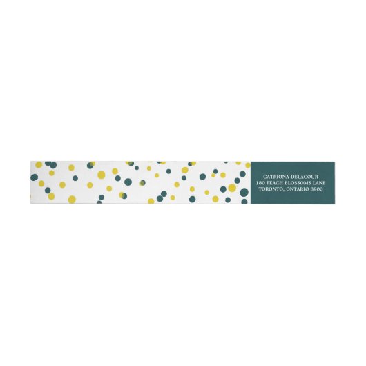 Aquamarin- und gelbe Konfetti-Dots Moderne (Person)