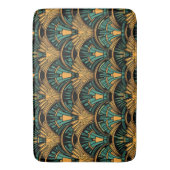 Aquamarin und Gold Art Deco Badematte (Vorderseite Vertikal)