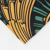 Aquamarin und Gold Art Deco Fleecedecke (Ecke)