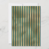 Aquamarin und Gold Heraldic Bar Mitzvah Einladung (Rückseite)