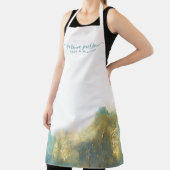 Aquamarin und Gold Moderne Kunst Flüssige Wasserfa Schürze (InSitu)