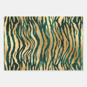 Aquamarin- und Goldgalm Geschenkpapier Set (Vorderseite 2)