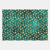 Aquamarin- und Goldgalm Geschenkpapier Set (Vorderseite)