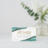 Aquamarin- und Goldgeode | Beiheft Begleitkarte (Stehend Vorderseite)