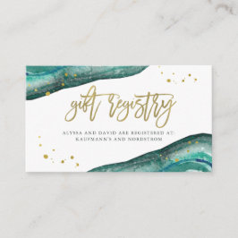 Aquamarin- und Goldgeode | Beiheft Begleitkarte