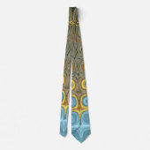 Aquamarin- und Goldglasblöcke 2 Krawatte (Rückseite)