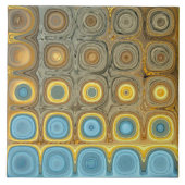 Aquamarin- und Goldglasblöcke Fliese (Vorderseite)