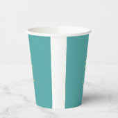 Aquamarin- und Goldhochzeit Pappbecher (Links)