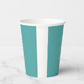 Aquamarin- und Goldhochzeit Pappbecher (Rechts)