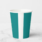 Aquamarin- und Goldhochzeit Pappbecher (Links)