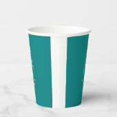 Aquamarin- und Goldhochzeit Pappbecher (Rechts)