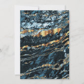 Aquamarin- und Goldmarmor Einladung (Rückseite)