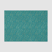 Aquamarin- und Goldstars Seidenpapier (Vorderseite)