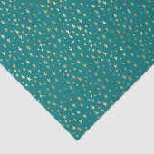 Aquamarin- und Goldstars Seidenpapier (Ausschnitt)