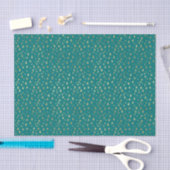 Aquamarin- und Goldstars Seidenpapier (Handwerk)