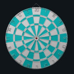 Aquamarin und grau dartscheibe<br><div class="desc">Aquamarines und graues Pfeil-Brett</div>