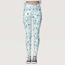 Aquamarin und grau leggings