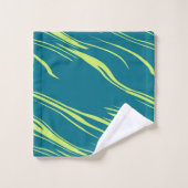 Aquamarin und grün abstrakt badhandtuch set (Waschlappen)