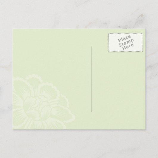 aquamarin und grün Save the Date Ankündigungspostkarte (Rückseite)