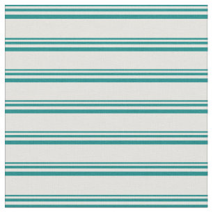 Aquamarin- und hellgelbe Leinen Stoff