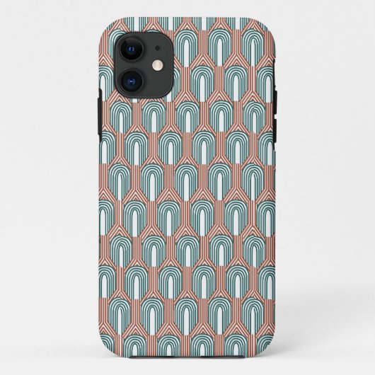 Aquamarin und Kupfer Case-Mate iPhone Hülle (Rückseite)