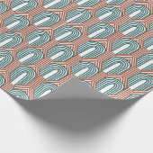 Aquamarin und Kupfer Geschenkpapier (Ecke)