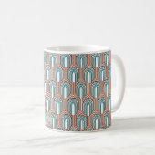 Aquamarin und Kupfer Kaffeetasse (VorderseiteRechts)