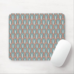 Aquamarin und Kupfer Mousepad
