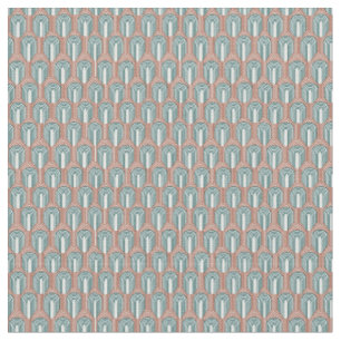 Aquamarin und Kupfer Stoff