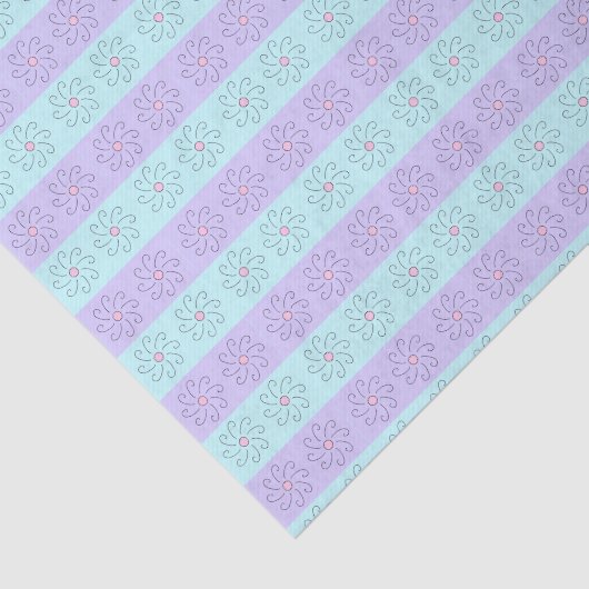 Aquamarin und Lavendel Seidenpapier (Ausschnitt)