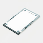 Aquamarin und leicht blau post-it klebezettel (angewinkelt)