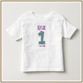 Aquamarin und Lila, ich bin eins Kleinkind T-shirt