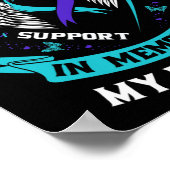 Aquamarin und Lila in Erinnerung an meinen Bruder  Poster (Ecke)